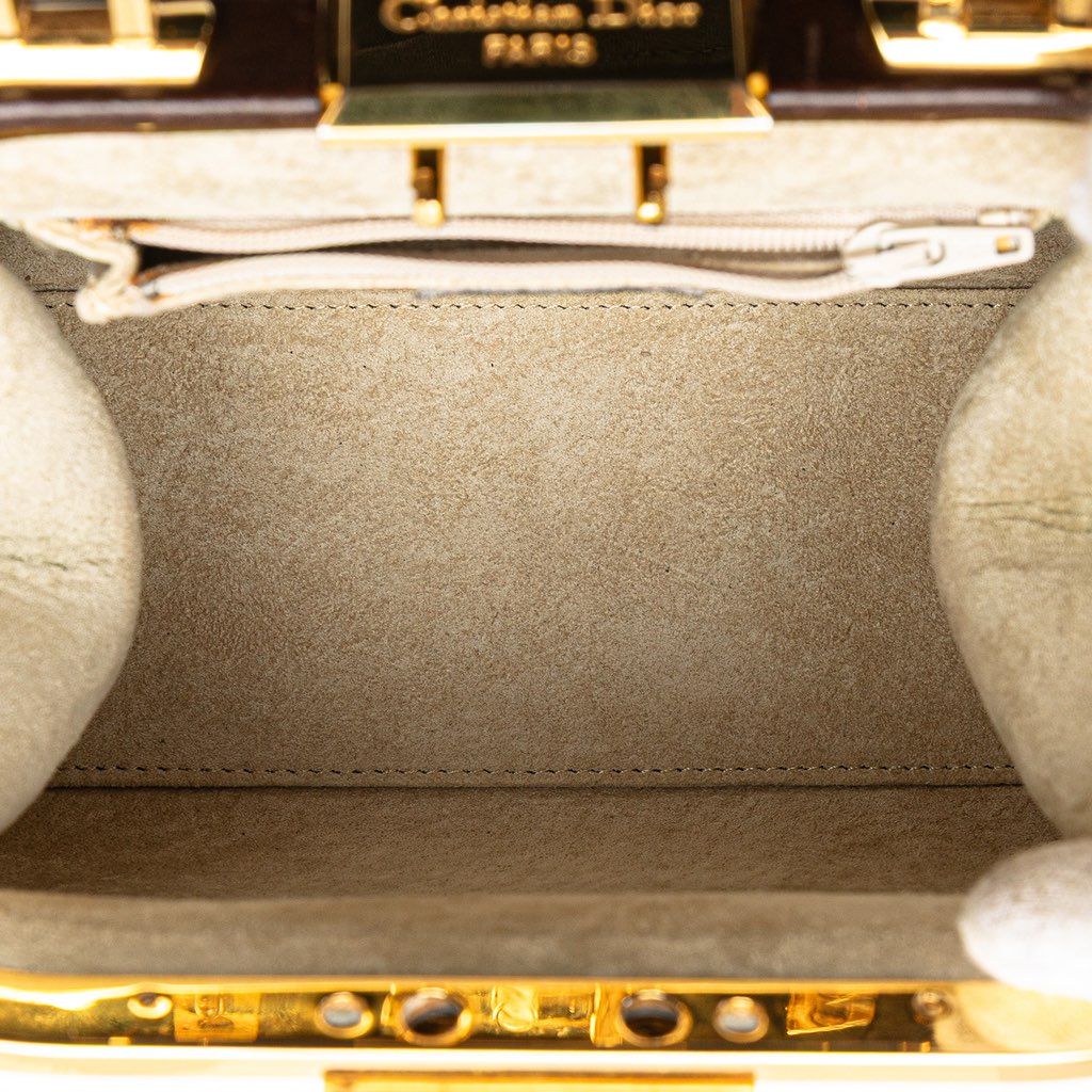 Dior Leather Fermoir Top Handle Bag - 4