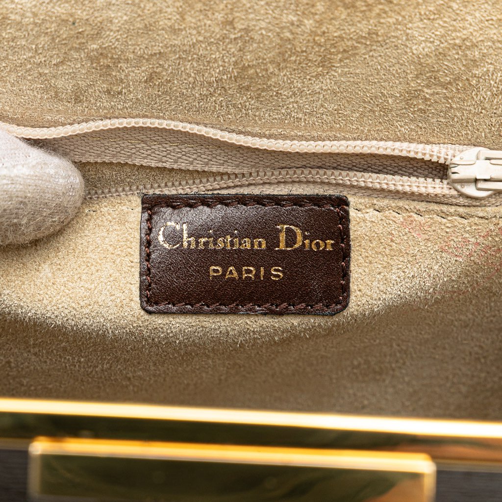 Dior Leather Fermoir Top Handle Bag - 5