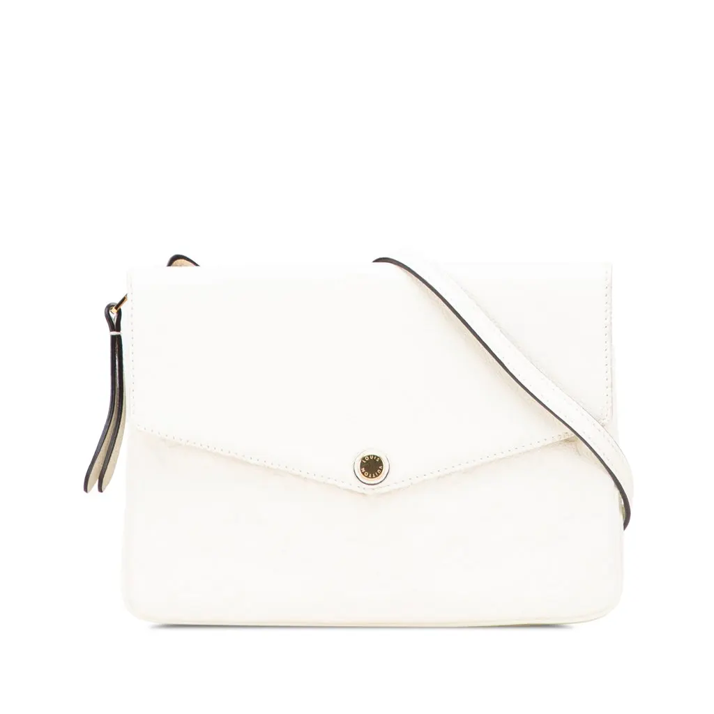 Louis Vuitton Monogram Empreinte Twice White Leather Good - Front View