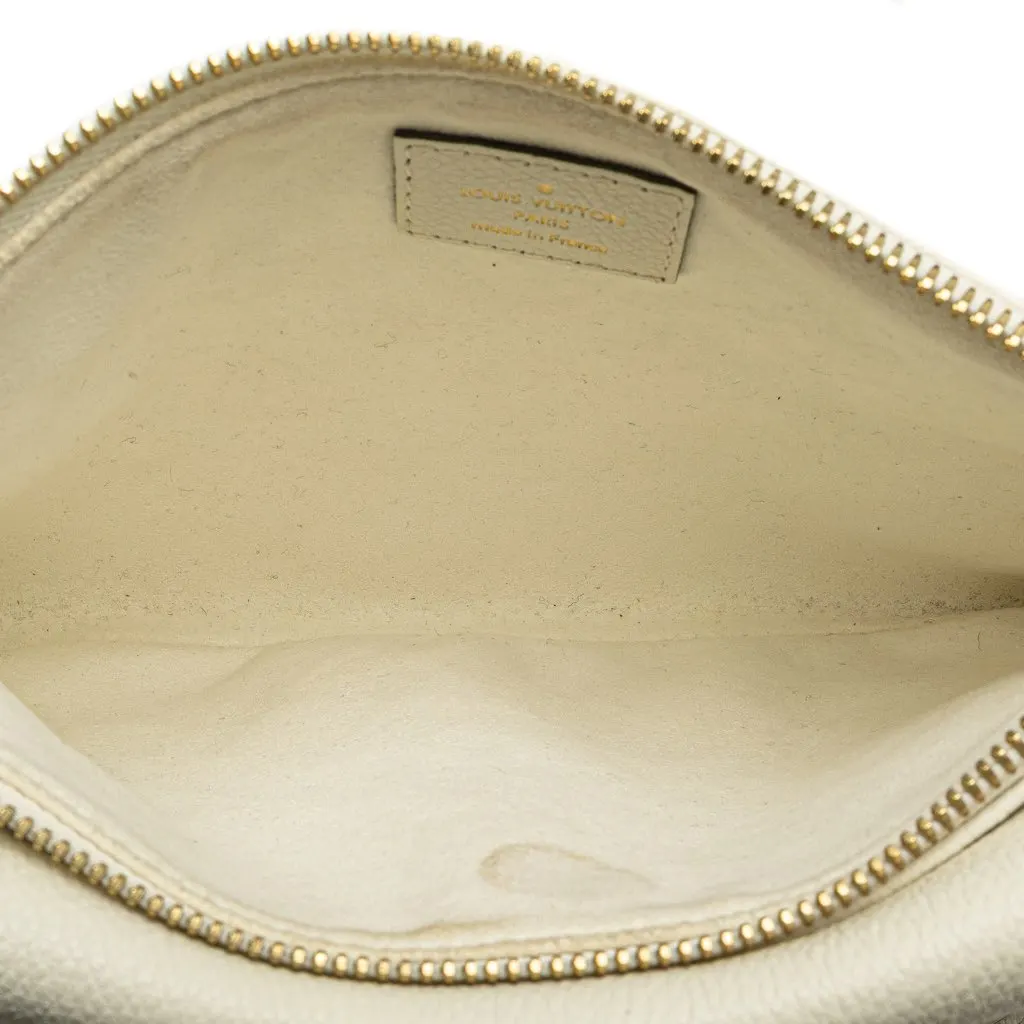 Louis Vuitton Monogram Empreinte Twice White Leather Good - Model View
