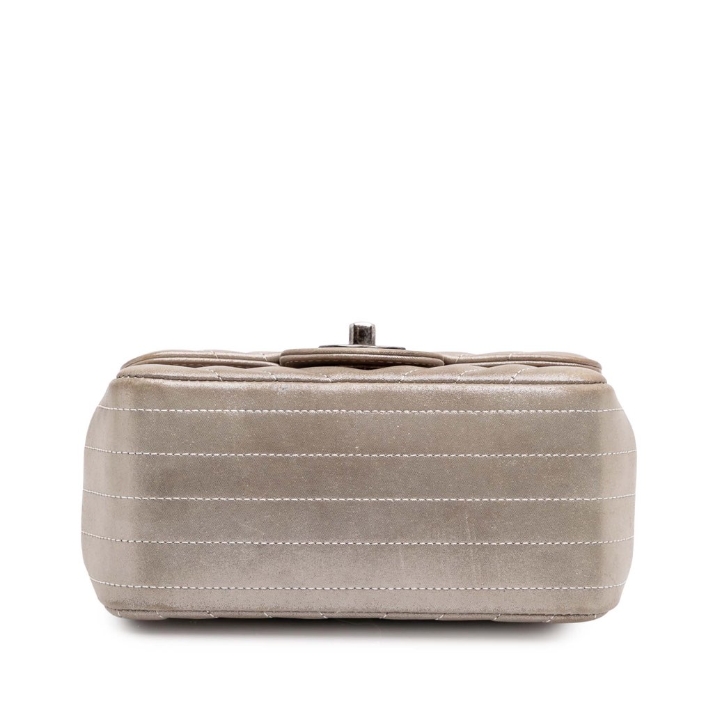 Chanel Mini Square Classic Chevron Iridescent Lambskin Single Flap - Image 6