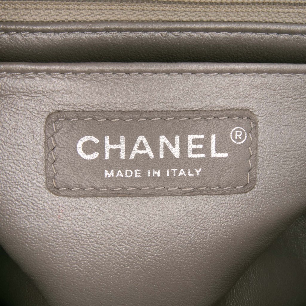Chanel Mini Square Classic Chevron Iridescent Lambskin Single Flap - Side view