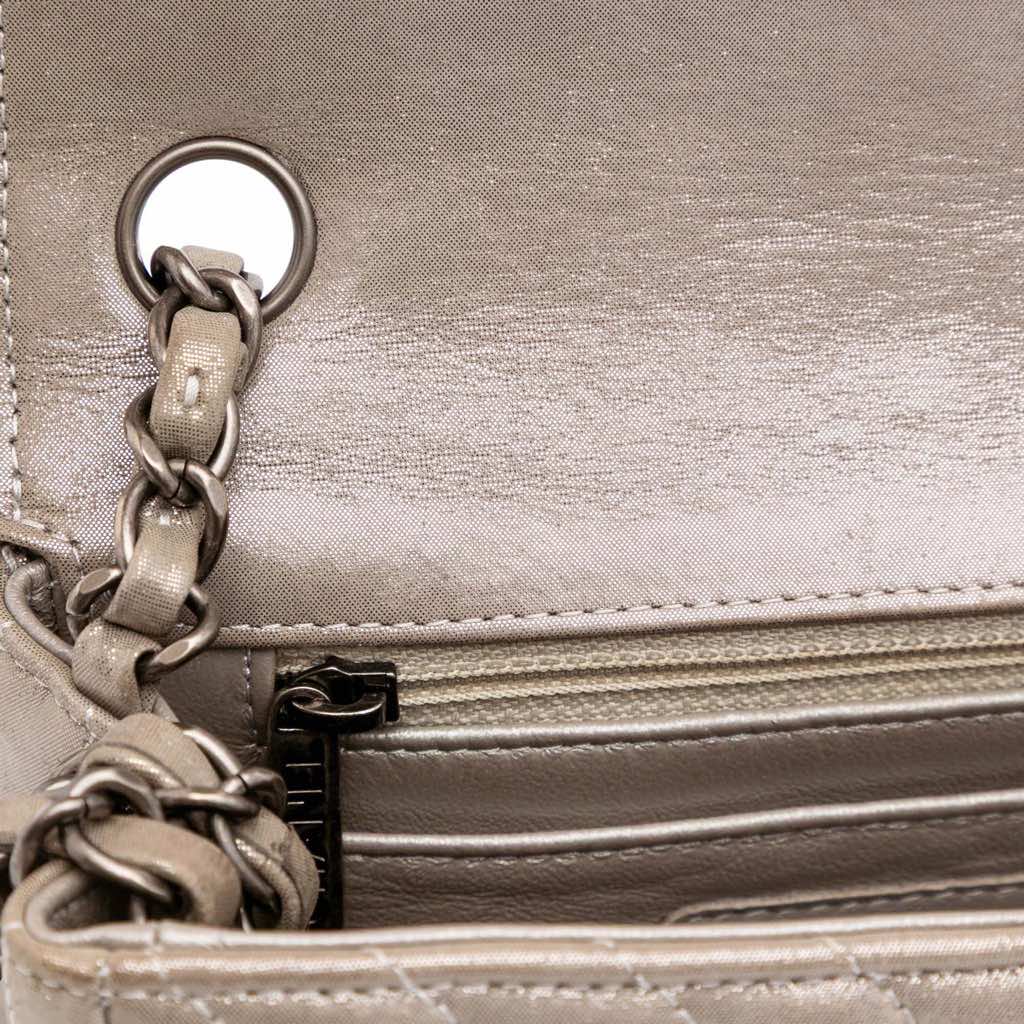 Chanel Mini Square Classic Chevron Iridescent Lambskin Single Flap - Image 10