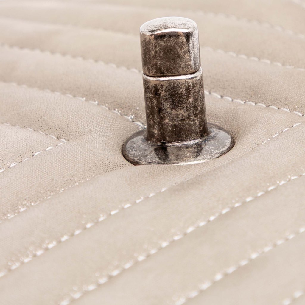 Chanel Mini Square Classic Chevron Iridescent Lambskin Single Flap - Image 11