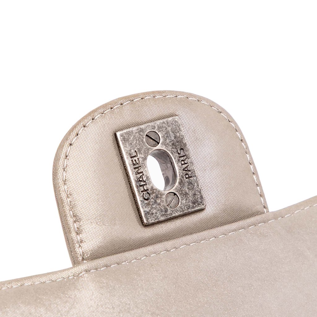 Chanel Mini Square Classic Chevron Iridescent Lambskin Single Flap - Image 12