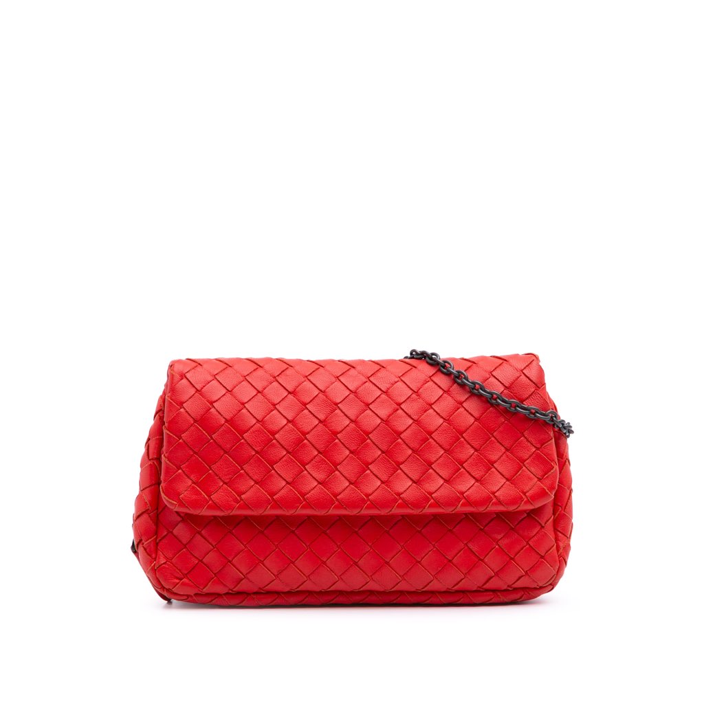 Bottega Veneta Mini Nappa Intrecciato Expandable Chain Crossbody