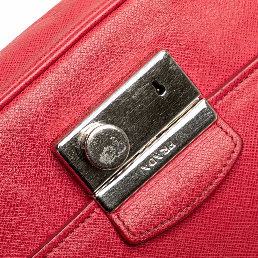 Prada Saffiano Sound Lock Crossbody - Image 12