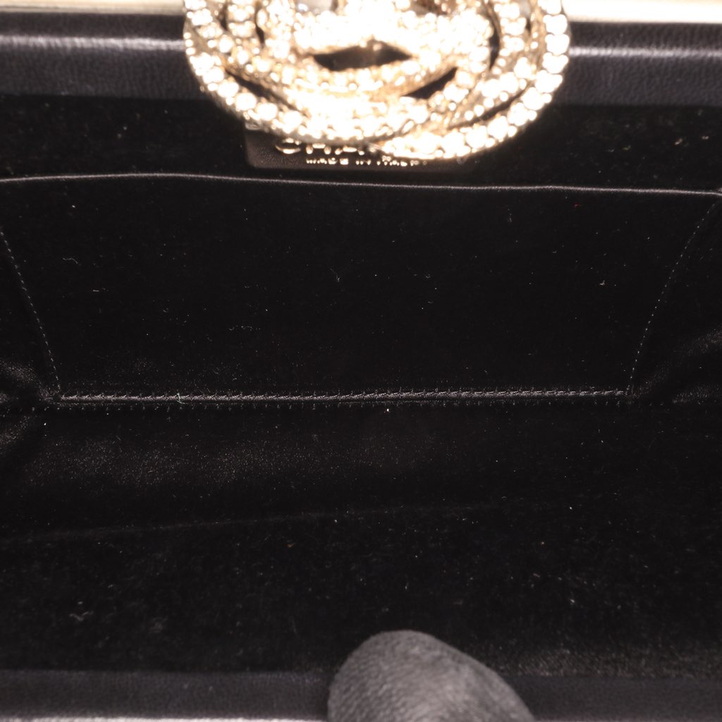 Chanel Camellia Satin Clutch - 4