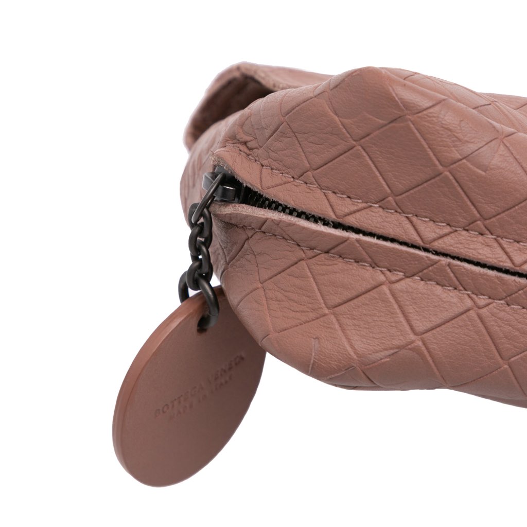 Bottega Veneta Small Calfskin Intrecciomirage Embossed Butterfly Chain Crossbody - Image 11