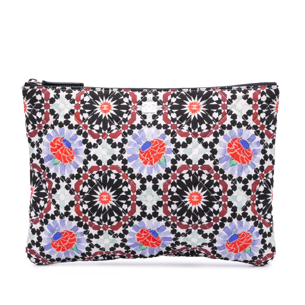 Chanel Paris Dubai Medium Printed Canvas Cosmetic Case
