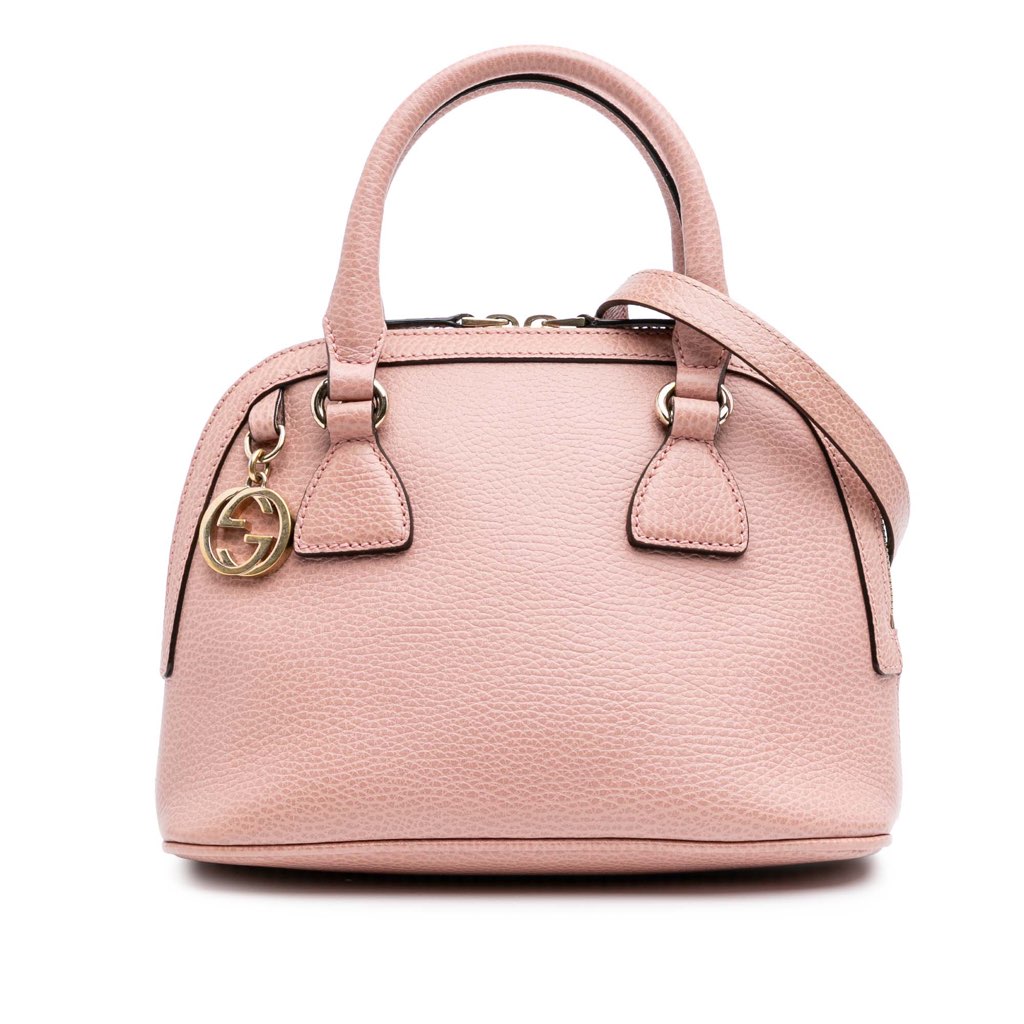 Gucci Mini Leather GG Charm Dome Satchel