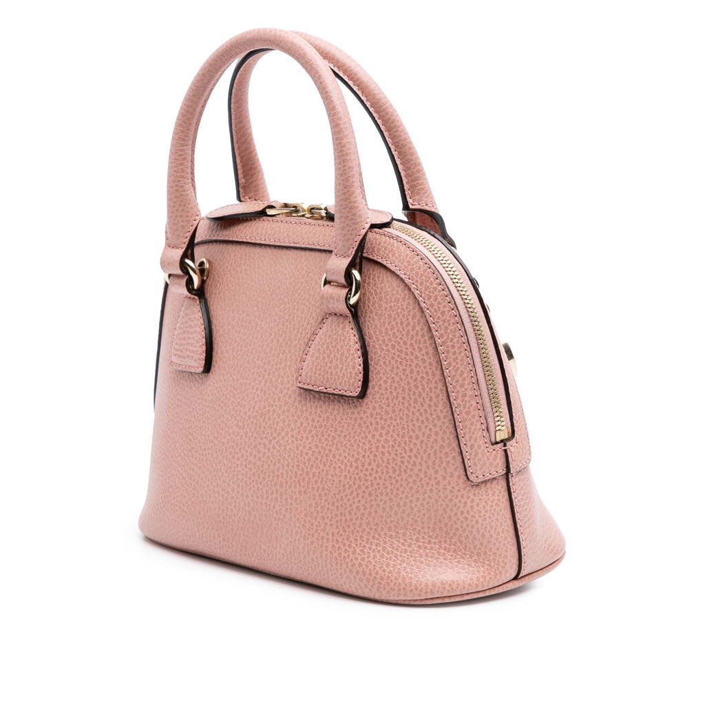 Gucci Mini Leather GG Charm Dome Satchel - 2