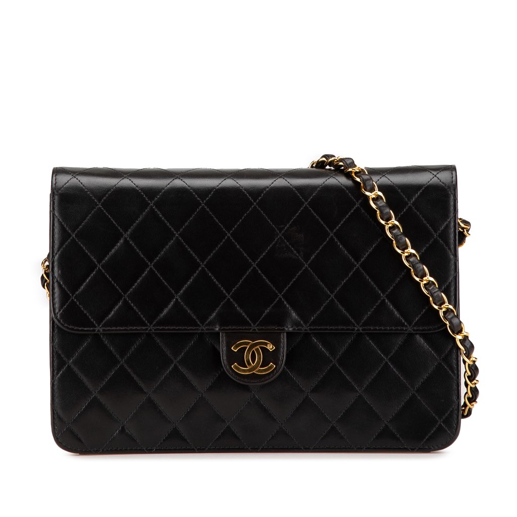 Chanel CC Quilted Lambskin Single Flap