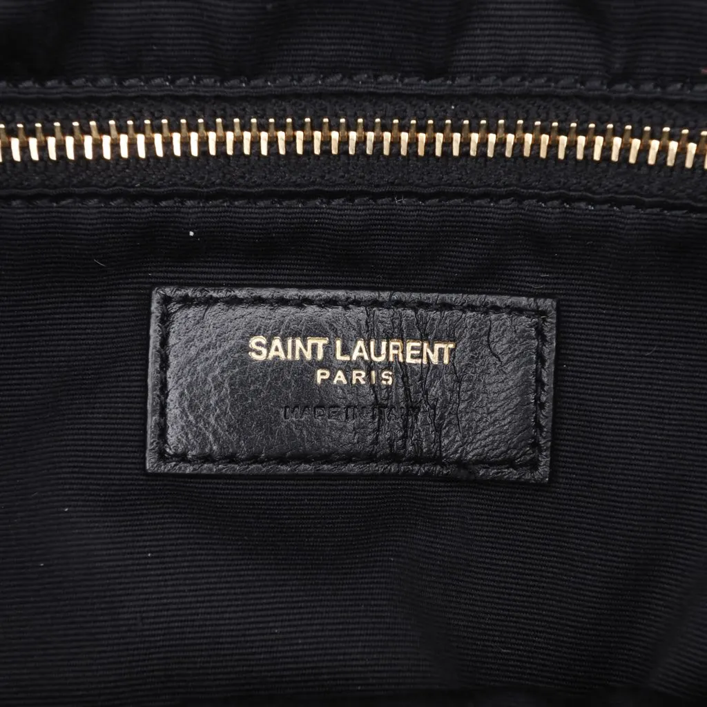 Saint Laurent Medium Lambskin Cecile Bucket Bag Black Leather Good - Box View