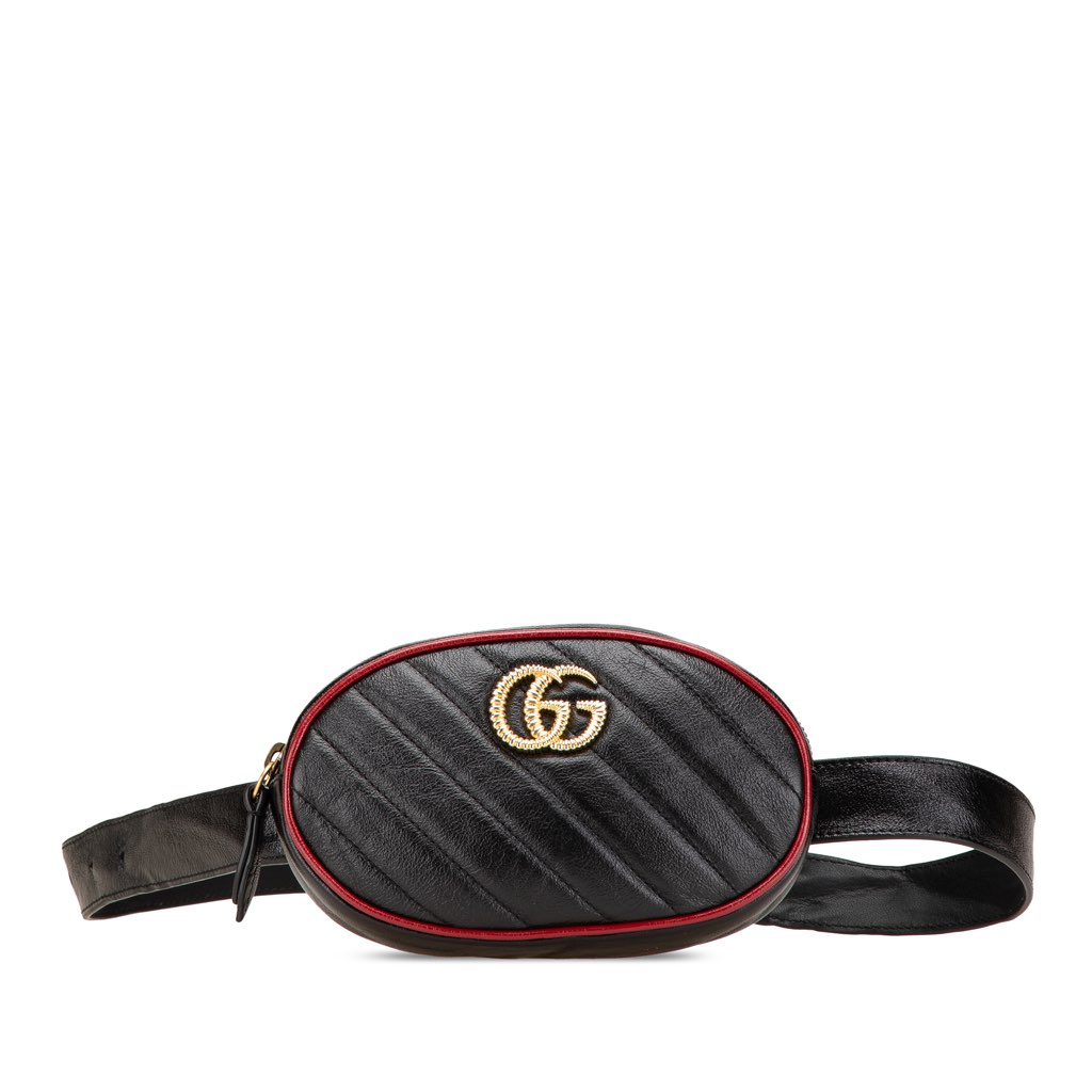 Gucci GG Marmont Leather Matelasse Torchon Belt Bag
