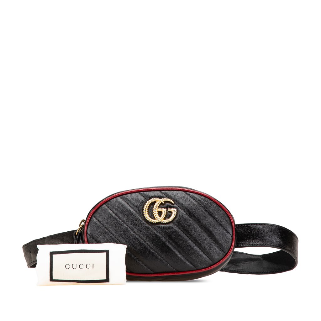 Gucci GG Marmont Leather Matelasse Torchon Belt Bag - Image 15