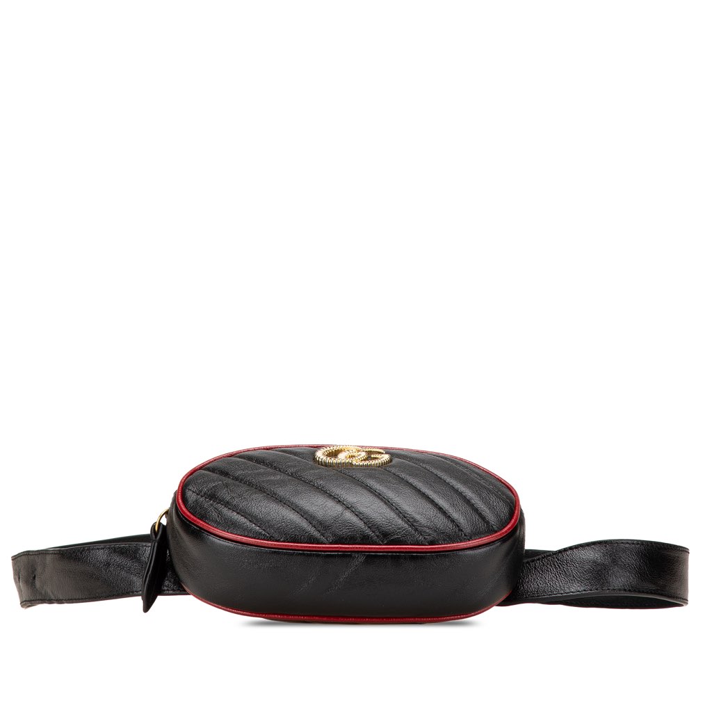 Gucci GG Marmont Leather Matelasse Torchon Belt Bag - Image 6