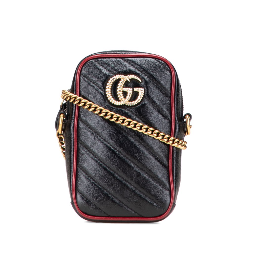 Gucci GG Marmont Matelasse Leather Torchon Phone Holder