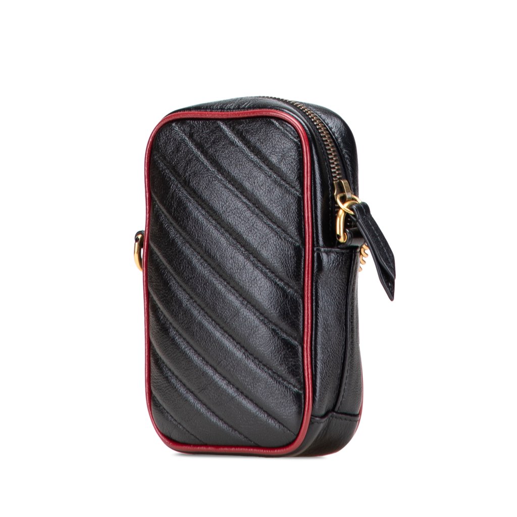 Gucci GG Marmont Matelasse Leather Torchon Phone Holder - Back view