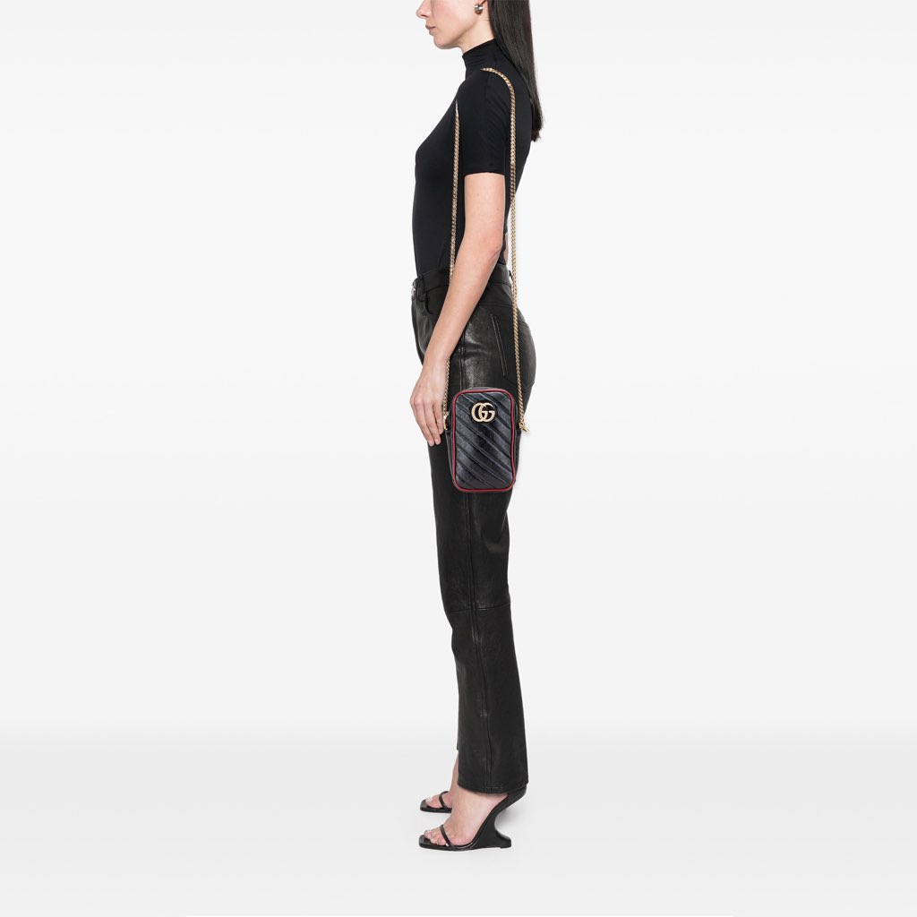 Gucci GG Marmont Matelasse Leather Torchon Phone Holder - Image 14