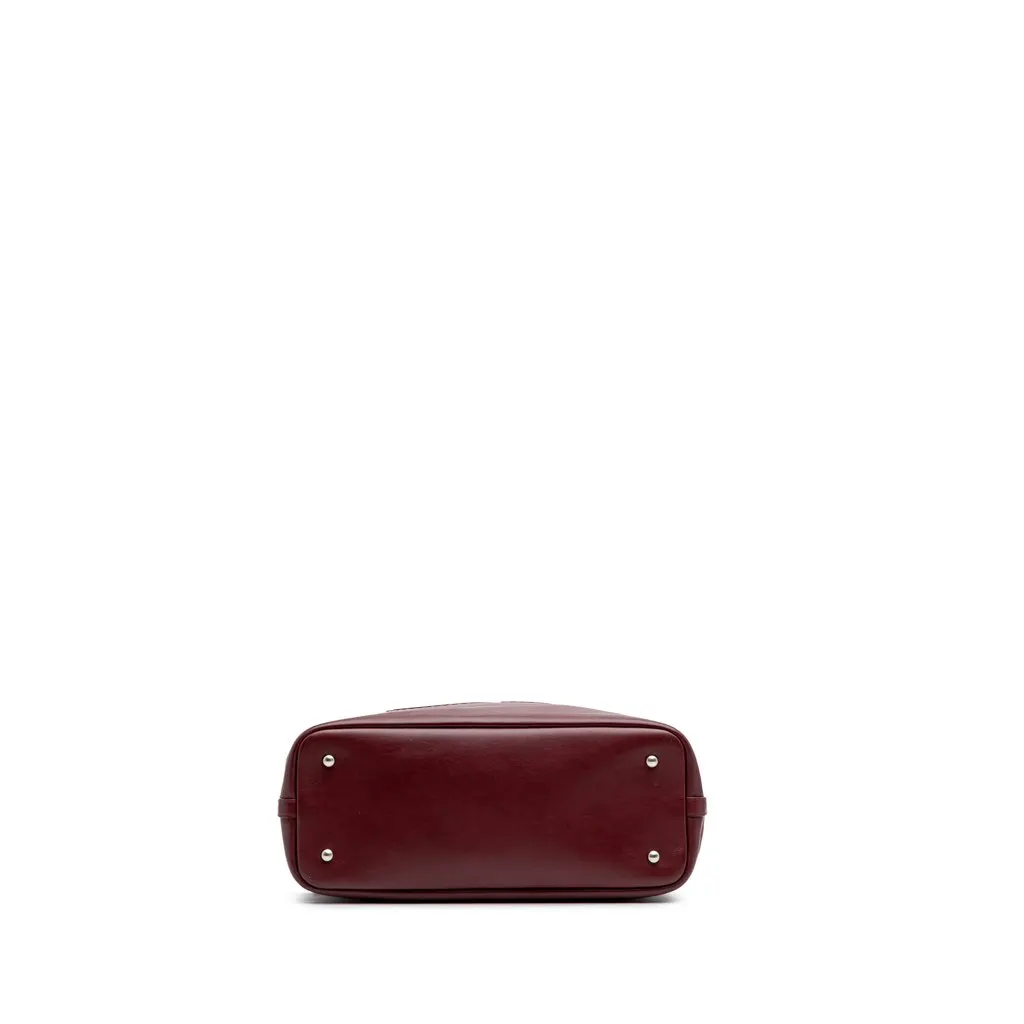 Chanel Large Calfskin Coco Eyelets Shopping Tote Red Leather Good - Inside View