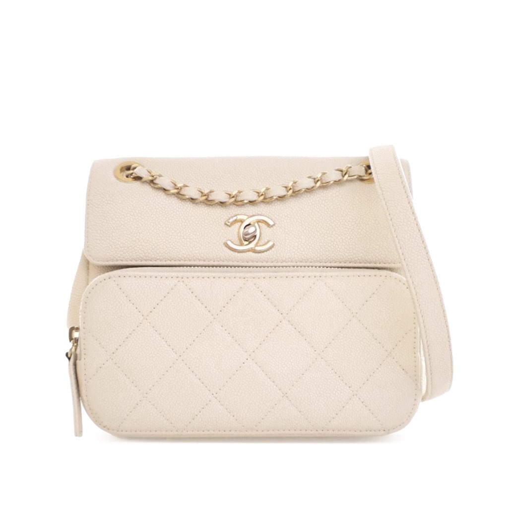 Chanel Caviar Business Affinity Messenger Flap