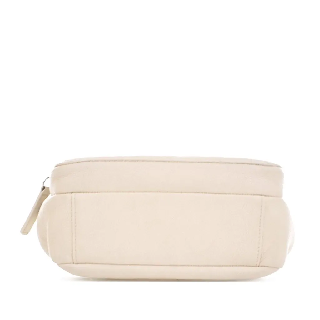 Chanel Caviar Business Affinity Messenger Flap White Leather Very good - Inside View