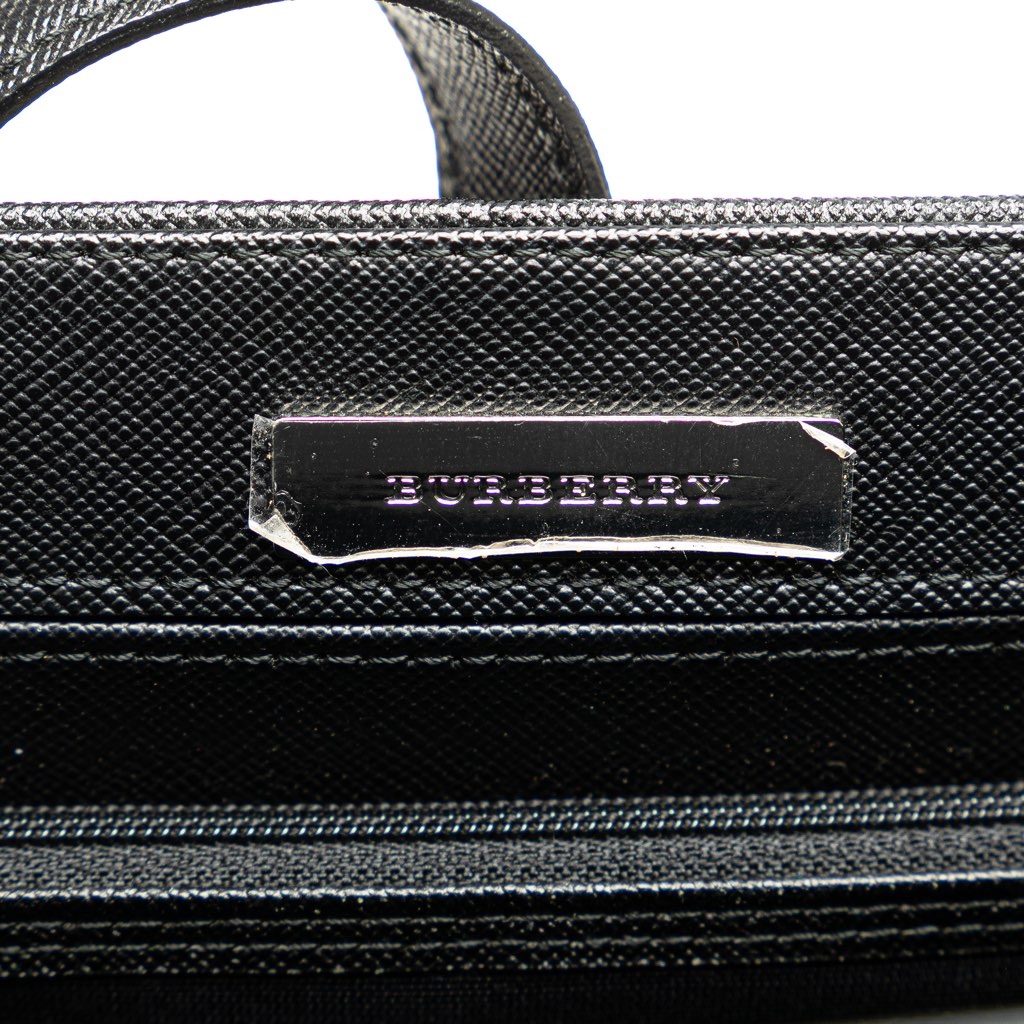 Burberry House Check Canvas Handbag - Side view