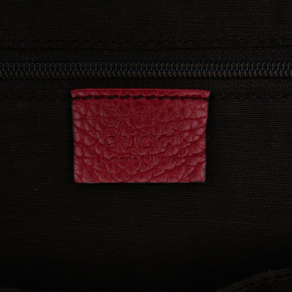 Gucci Medium Leather Web Dome Satchel - 5