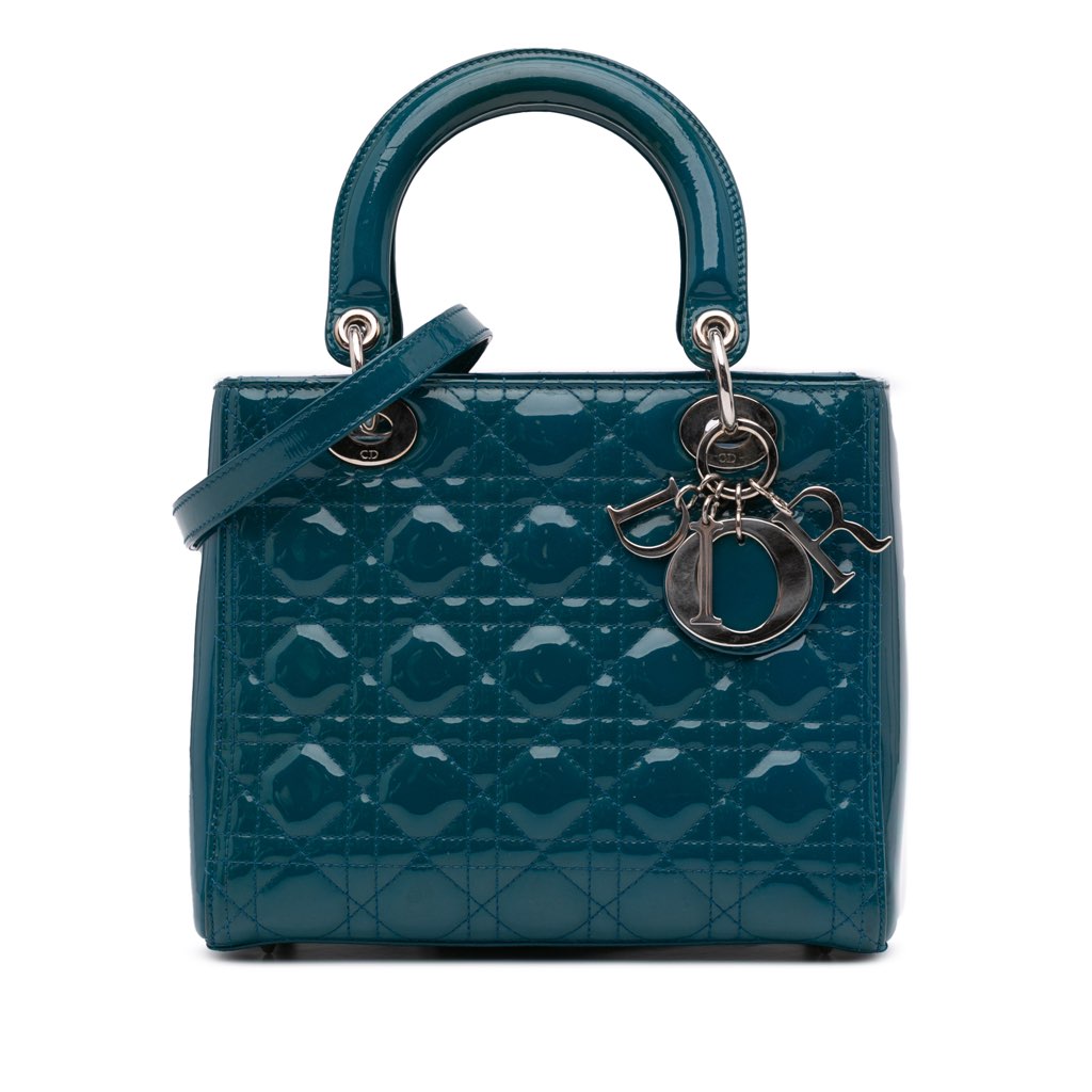 Dior Medium Patent Cannage Lady Dior