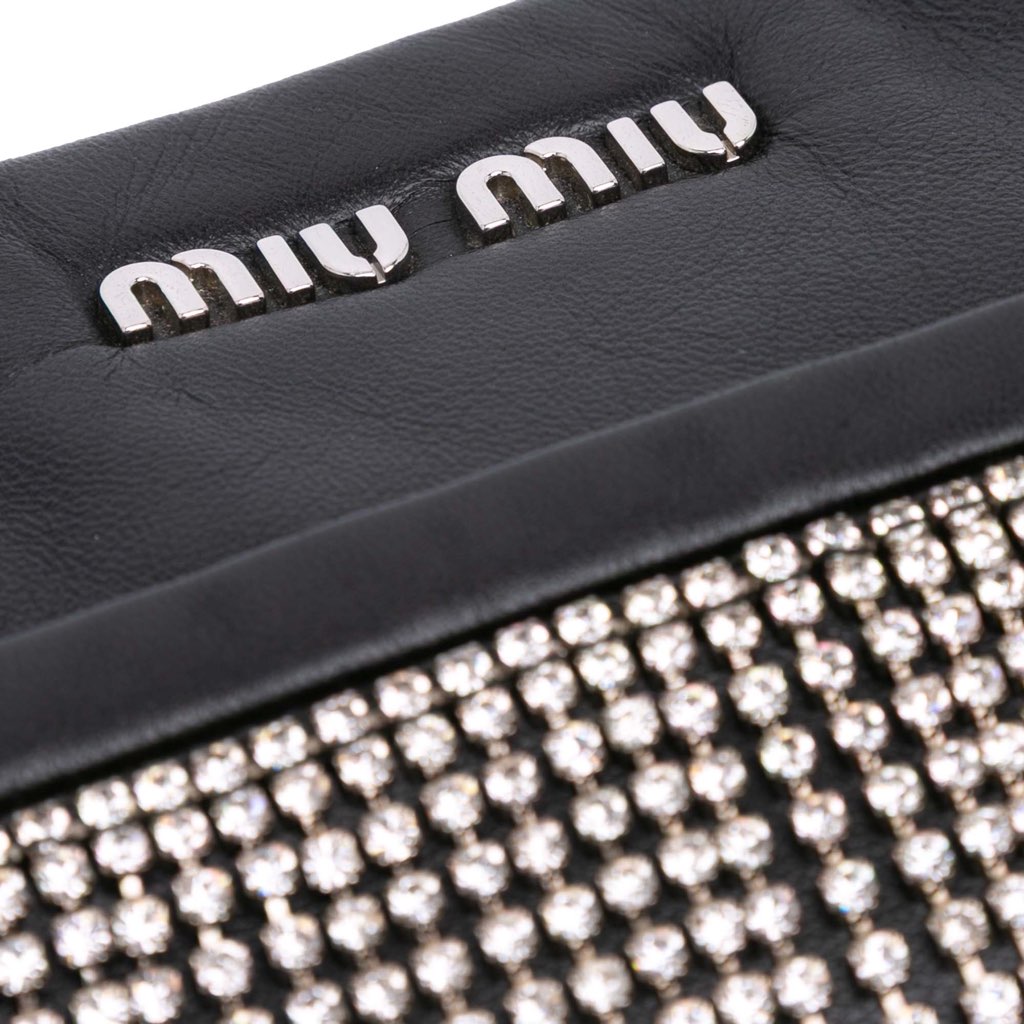 Miu Miu Nappa Crystal Fringe Crossbody - Side view