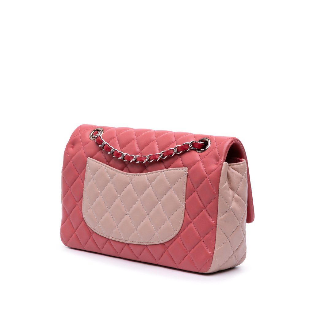 Chanel Medium Classic Tricolor Lambskin Valentines Heart Charms Single Flap - 2