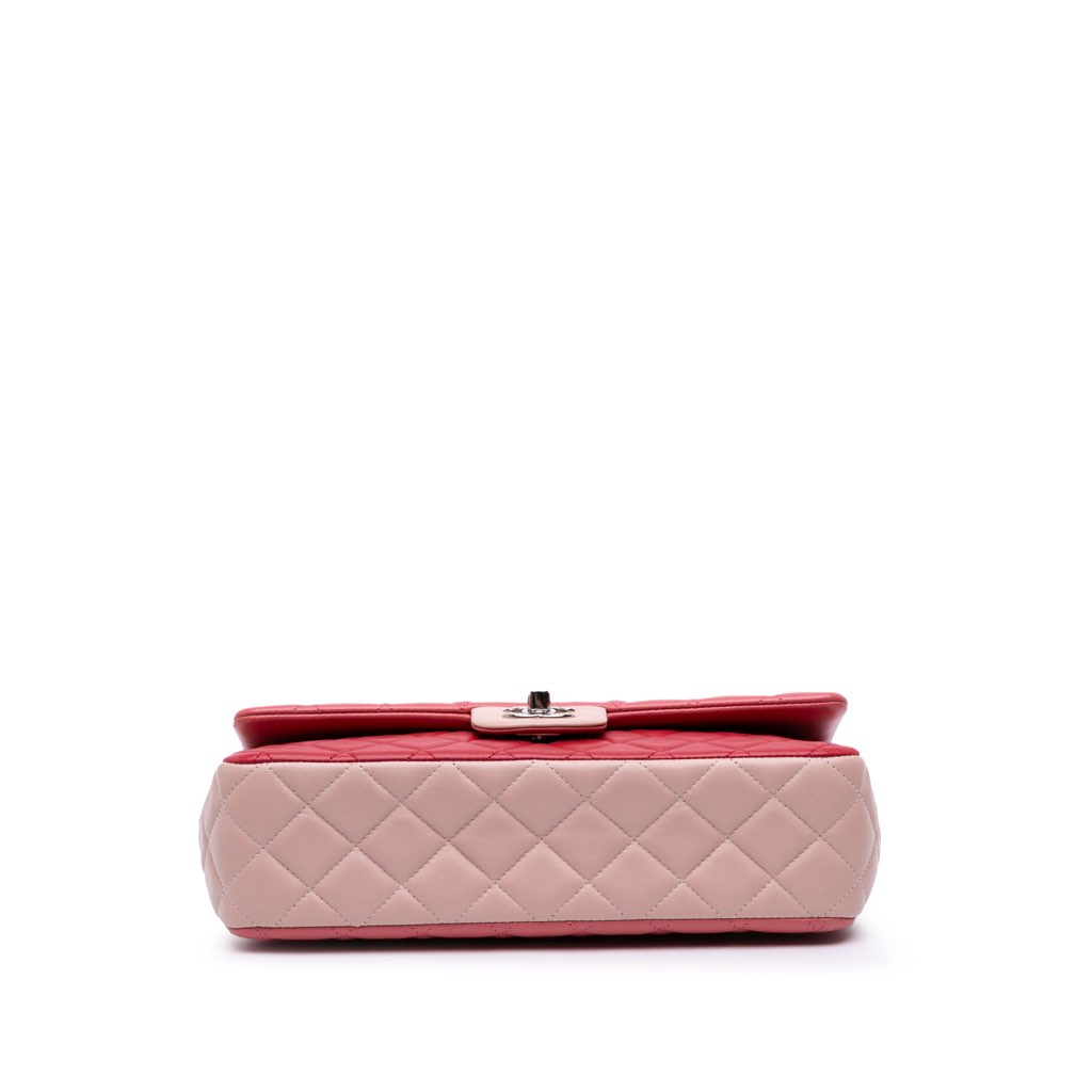 Chanel Medium Classic Tricolor Lambskin Valentines Heart Charms Single Flap - 3