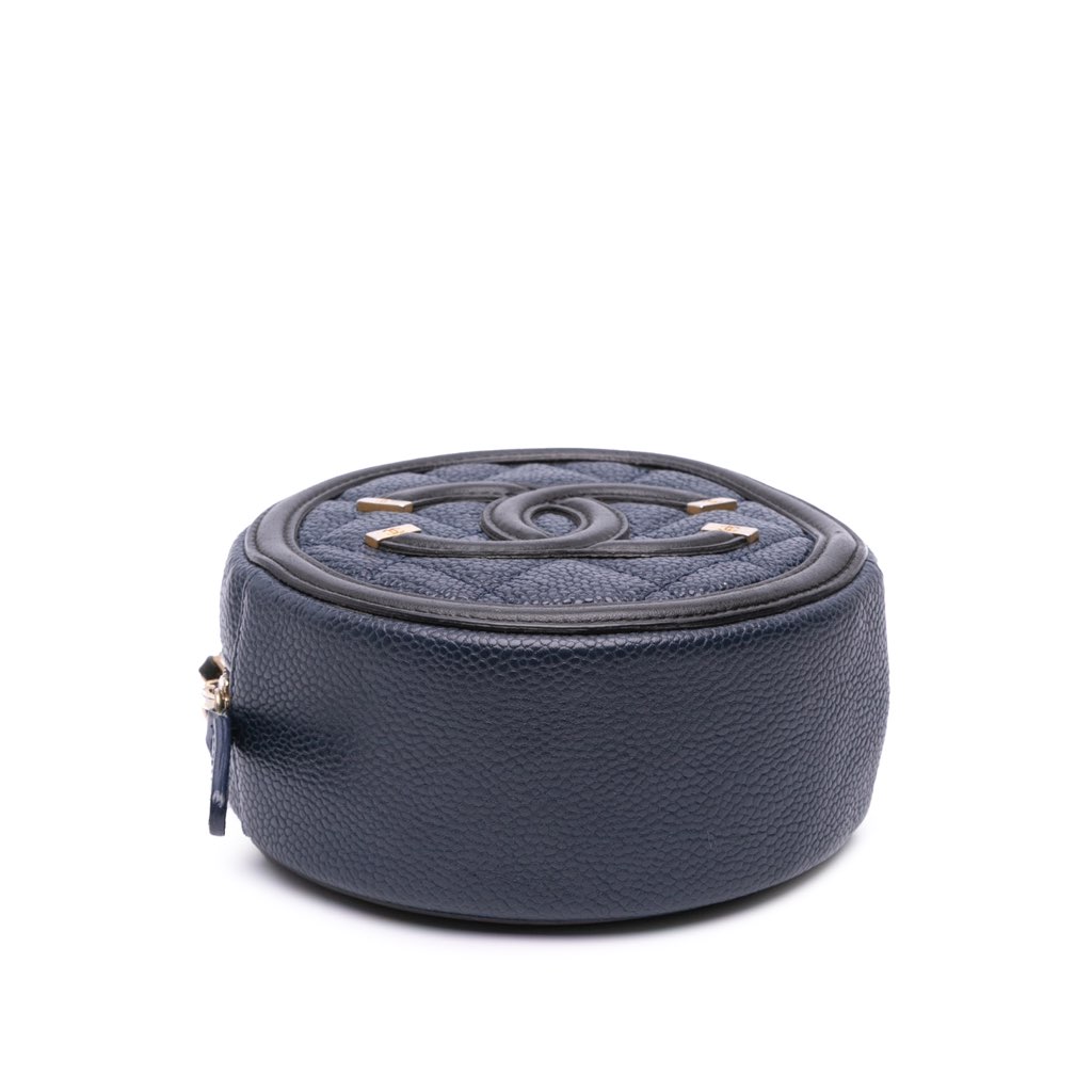 Chanel Caviar CC Filigree Round Crossbody Bag - 3
