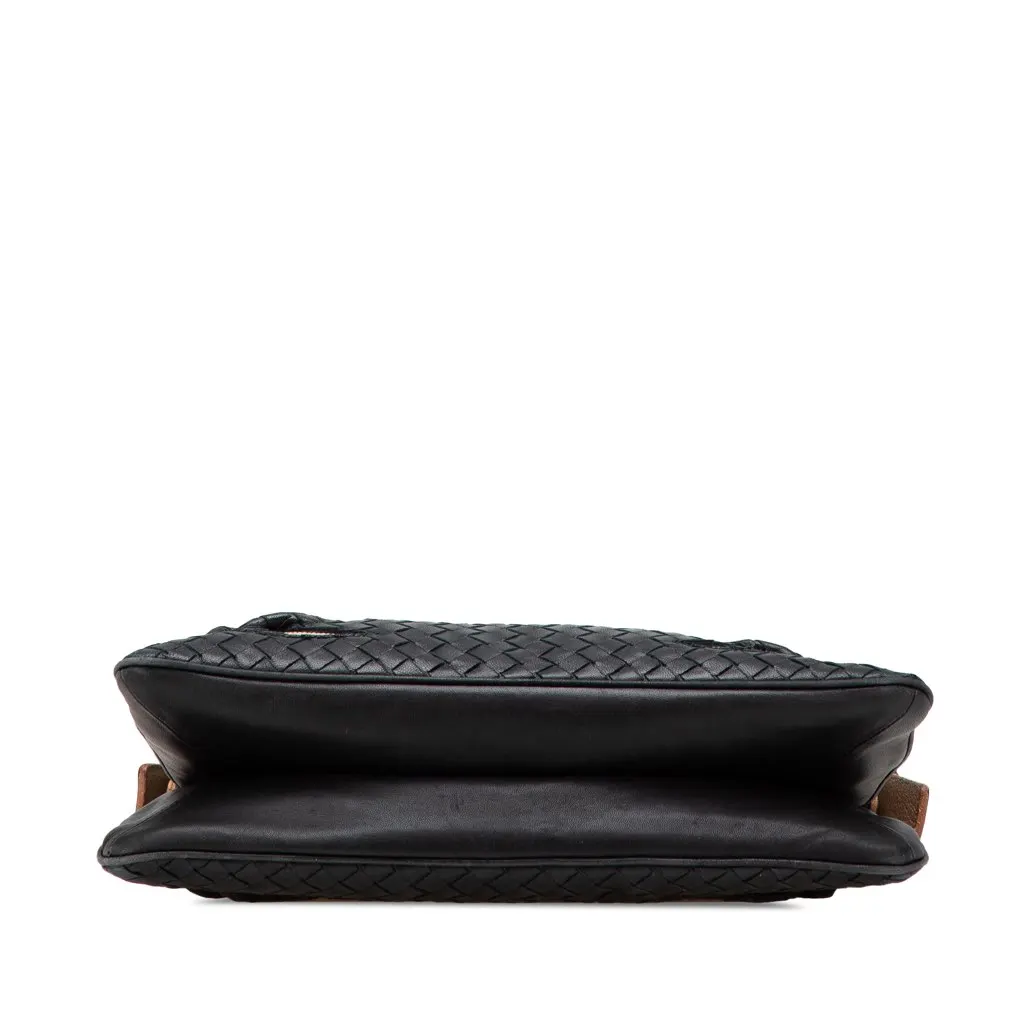 Bottega Veneta Nappa Intrecciato Marquise Flower Crossbody Black Leather Good - Inside View