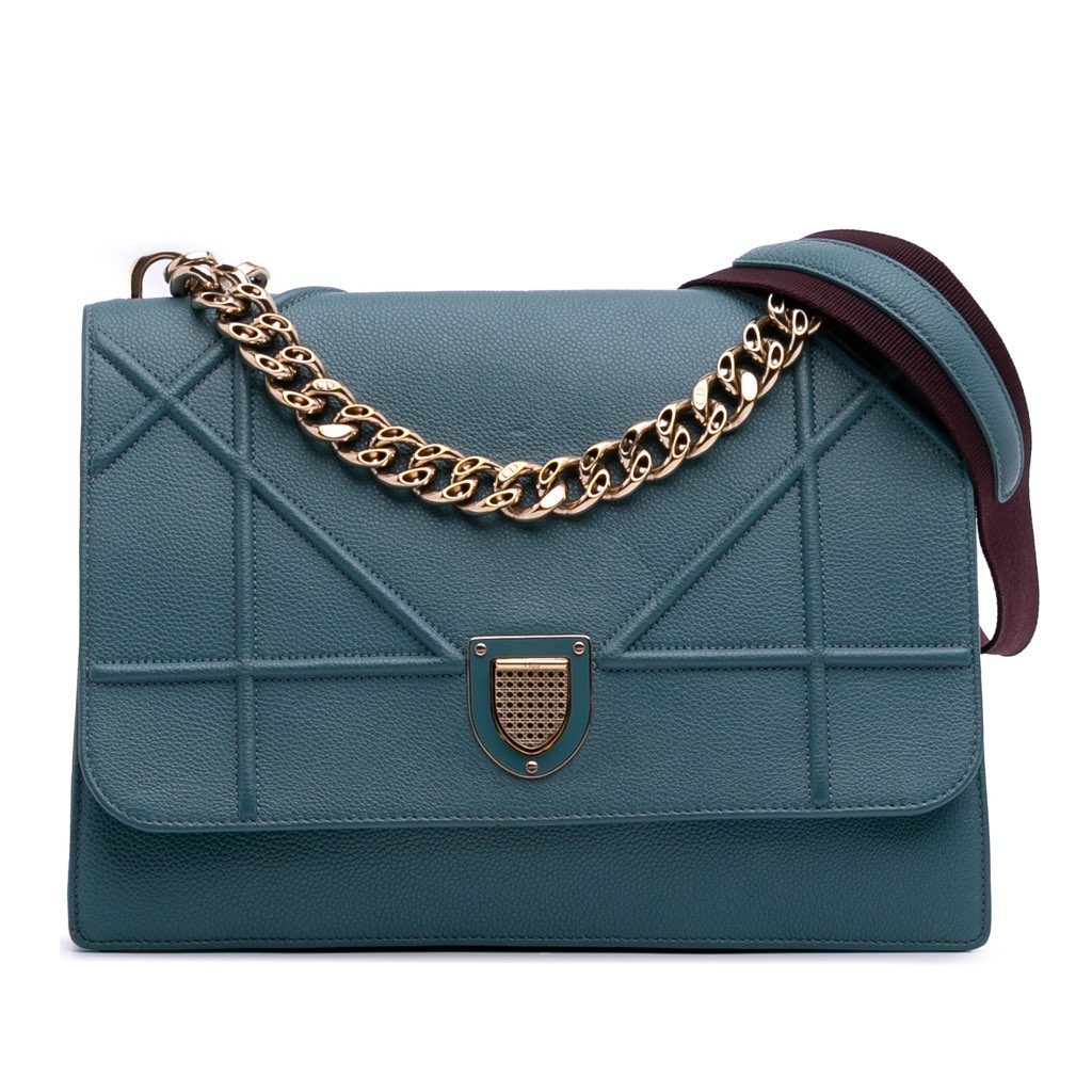 Dior Medium Grained Calfskin Diorama Satchel