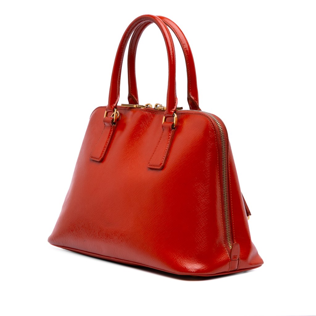 Prada Medium Saffiano Vernice Promenade Satchel - 2