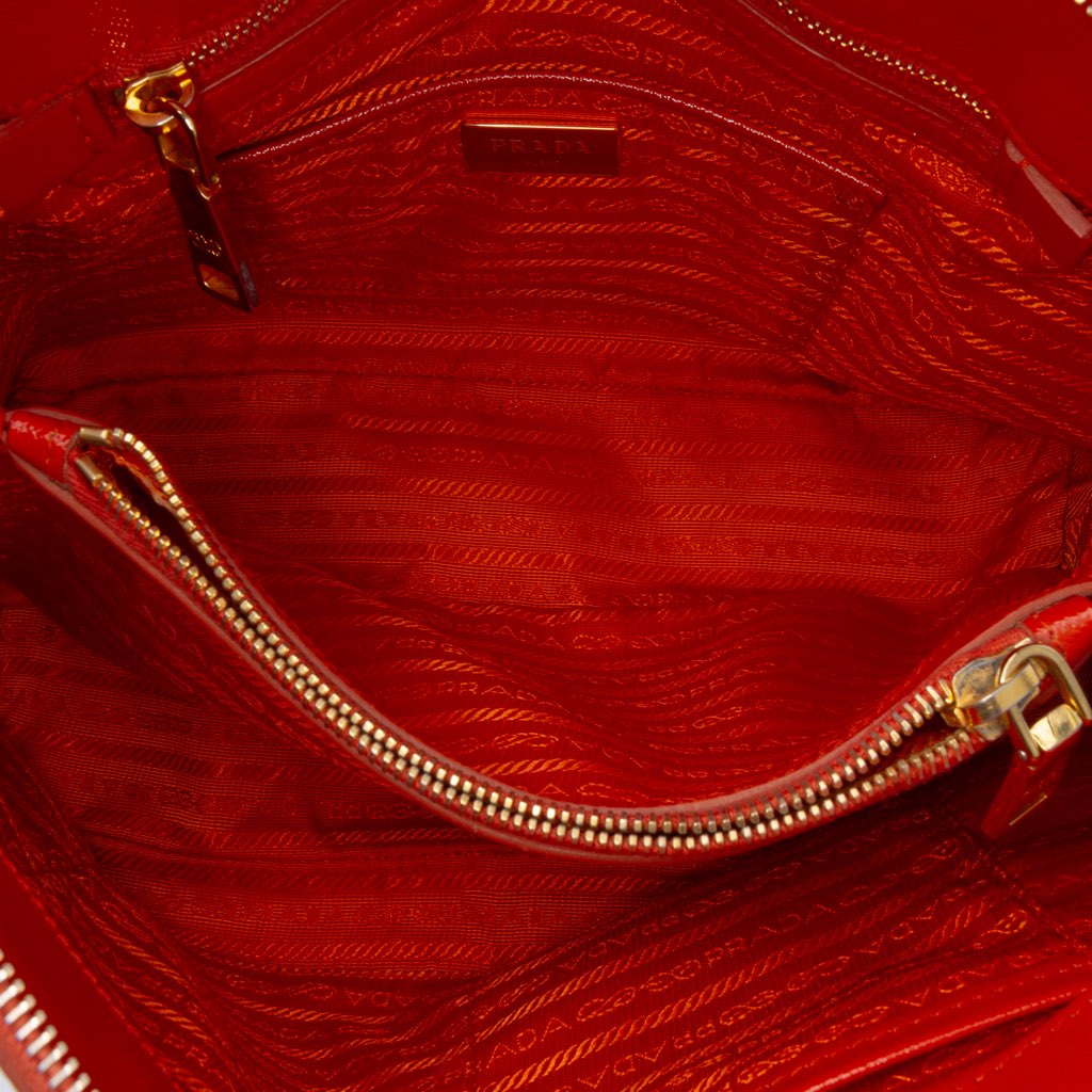 Prada Medium Saffiano Vernice Promenade Satchel - 4
