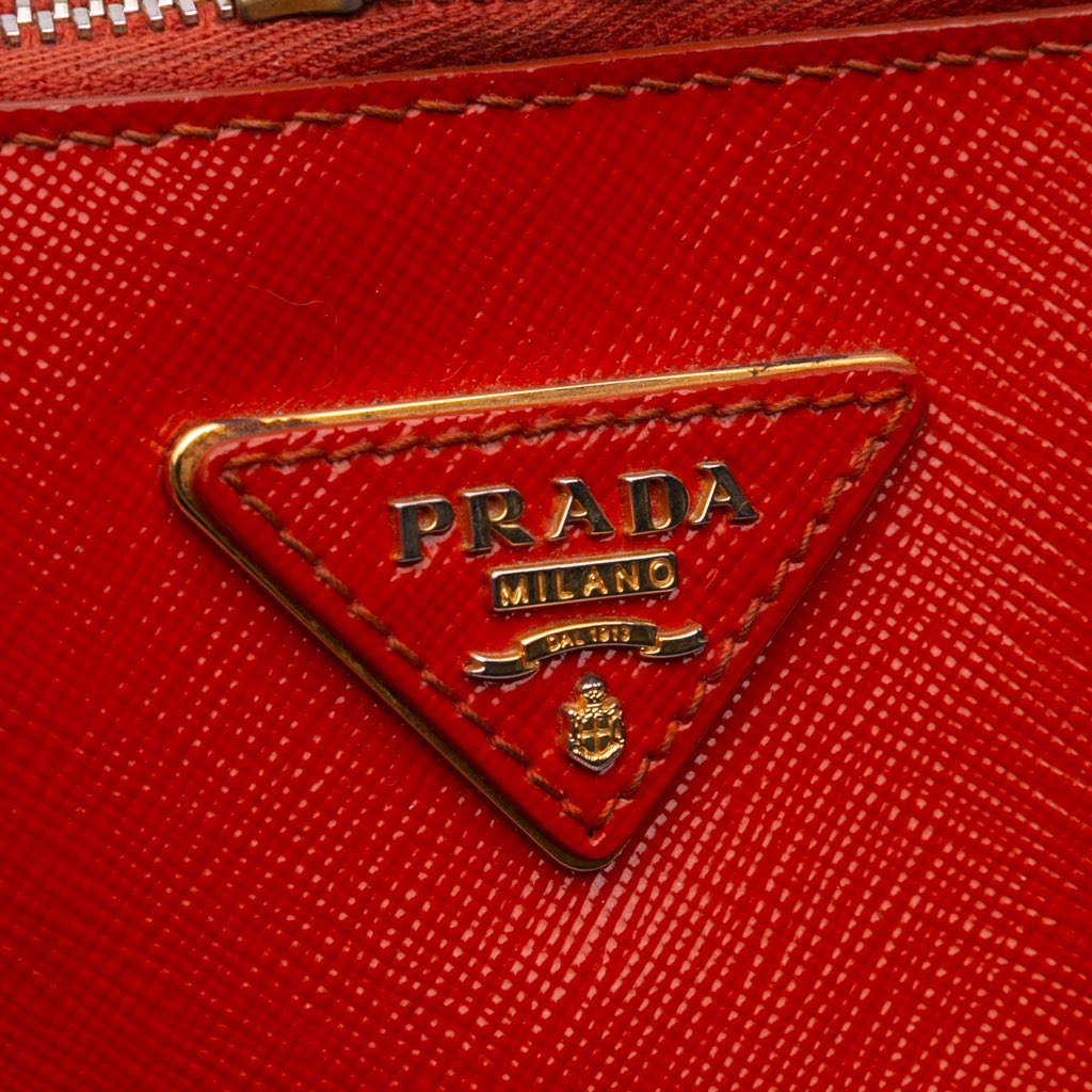 Prada Medium Saffiano Vernice Promenade Satchel - 5