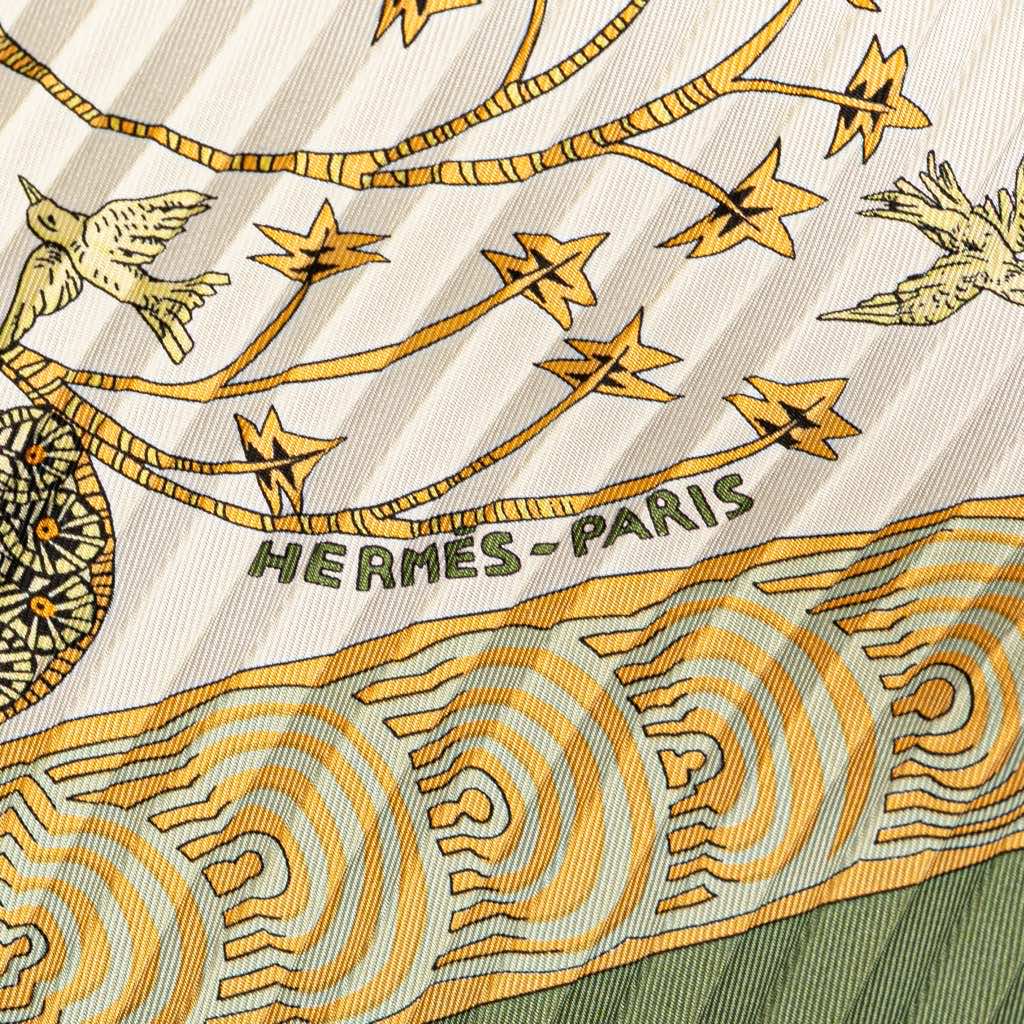 Hermès Les Legendes de L Arbre Pleated Silk Scarf - 2