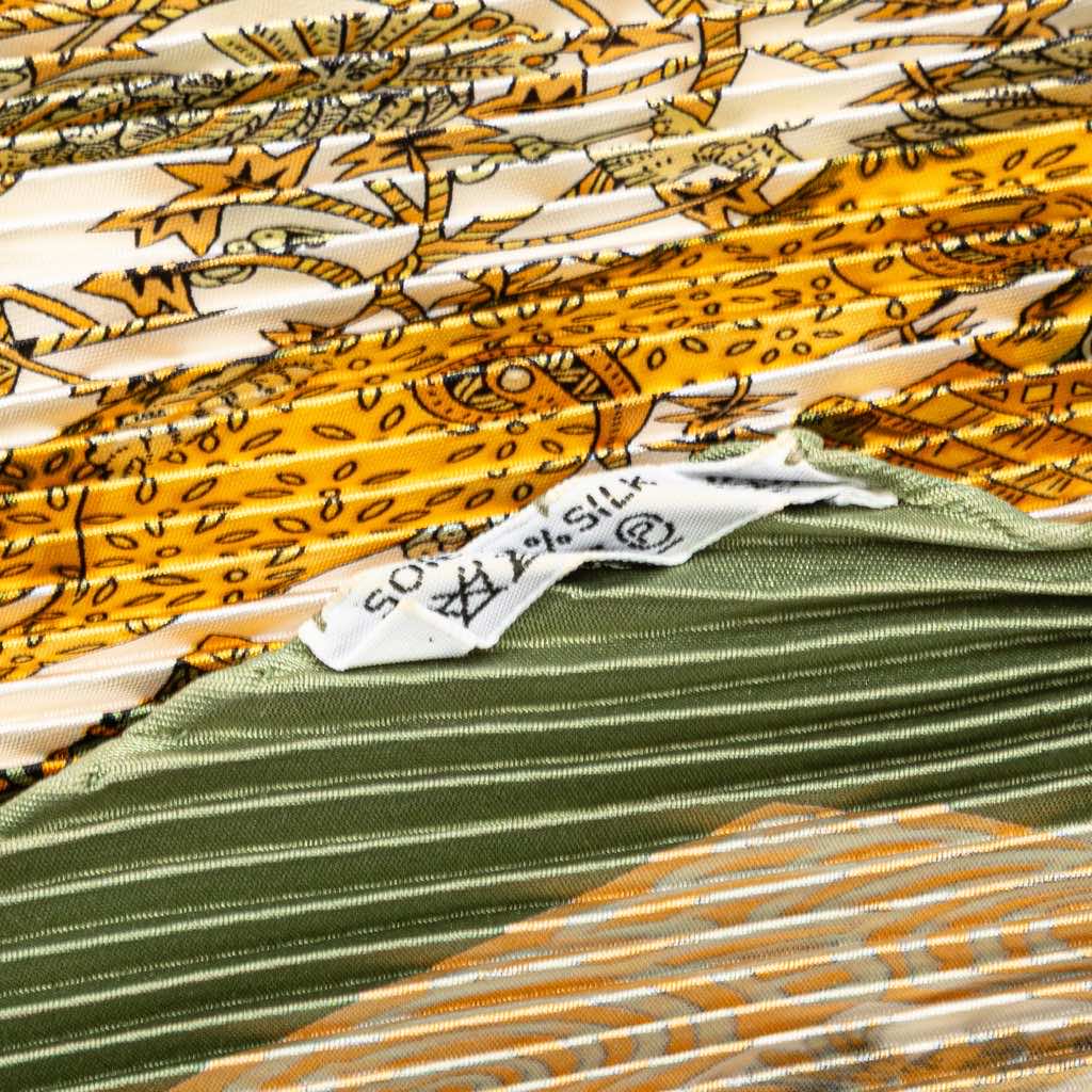 Hermès Les Legendes de L Arbre Pleated Silk Scarf - 3