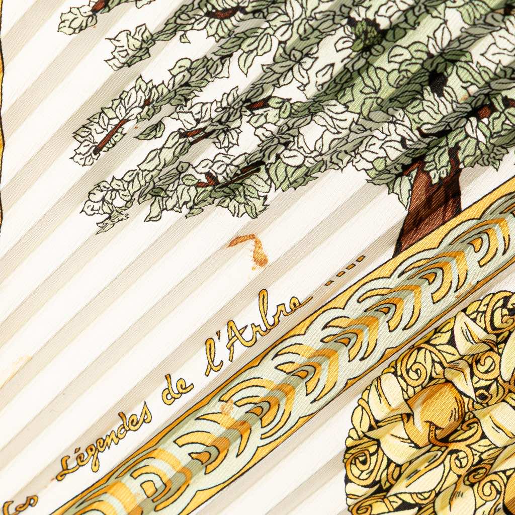Hermès Les Legendes de L Arbre Pleated Silk Scarf - 5