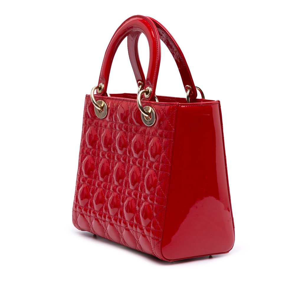 Dior Medium Patent Cannage Lady Dior - 2