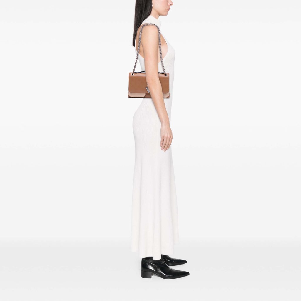 Louis Vuitton Monogram Cuir Plume Ecume Very Chain Satchel - Image 13