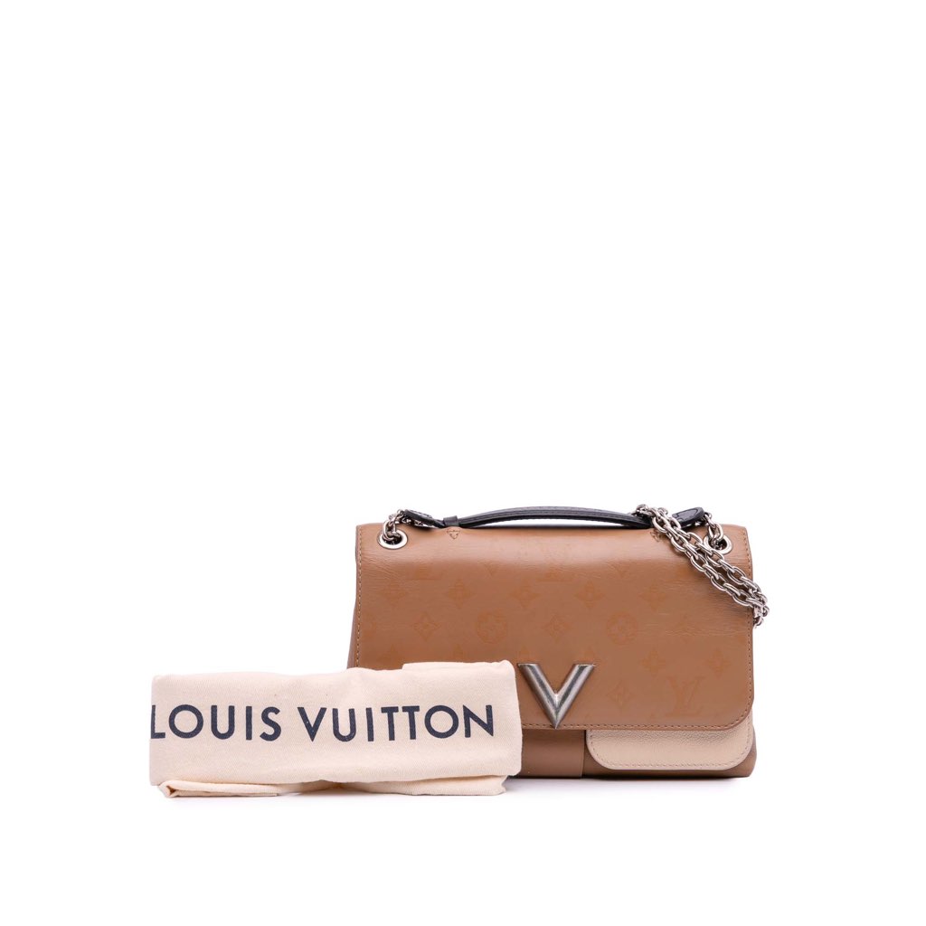 Louis Vuitton Monogram Cuir Plume Ecume Very Chain Satchel - Image 14