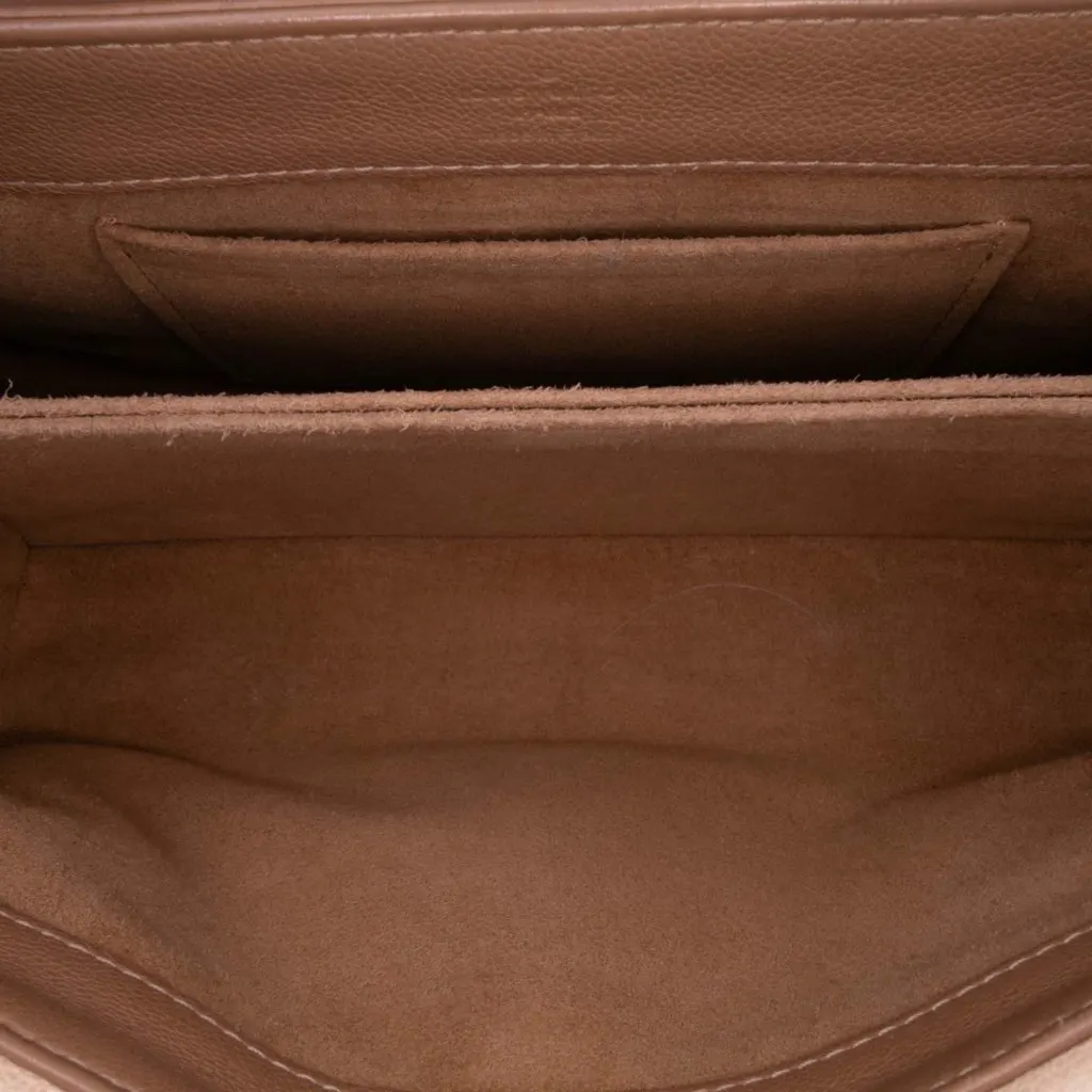 Louis Vuitton Monogram Cuir Plume Ecume Very Chain Satchel Brown Leather Good - Model View