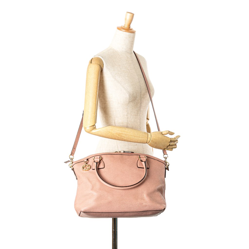 Gucci Medium Leather GG Charm Dome Satchel - Image 17