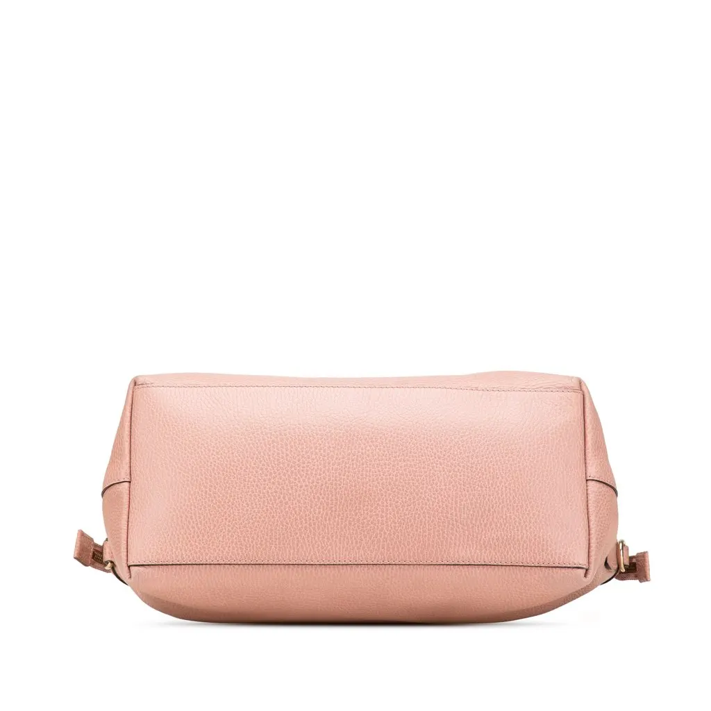 Gucci Medium Leather GG Charm Dome Satchel Pink Leather Very good - Inside View