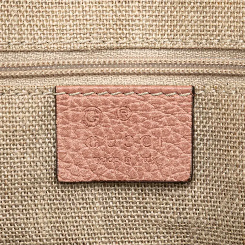 Gucci Medium Leather GG Charm Dome Satchel Pink Leather Very good - Box View