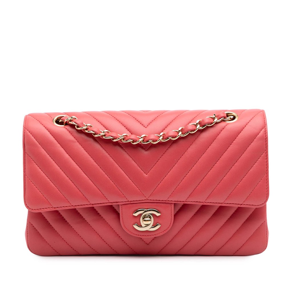 Chanel Medium Classic Chevron Lambskin Double Flap